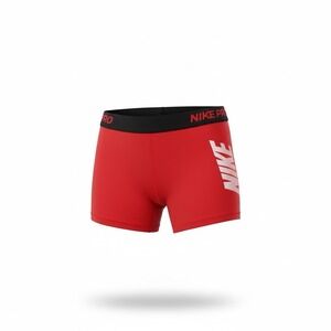 Nike Pro Women's Médium Dri Fit Activewear Red/Black Shorts